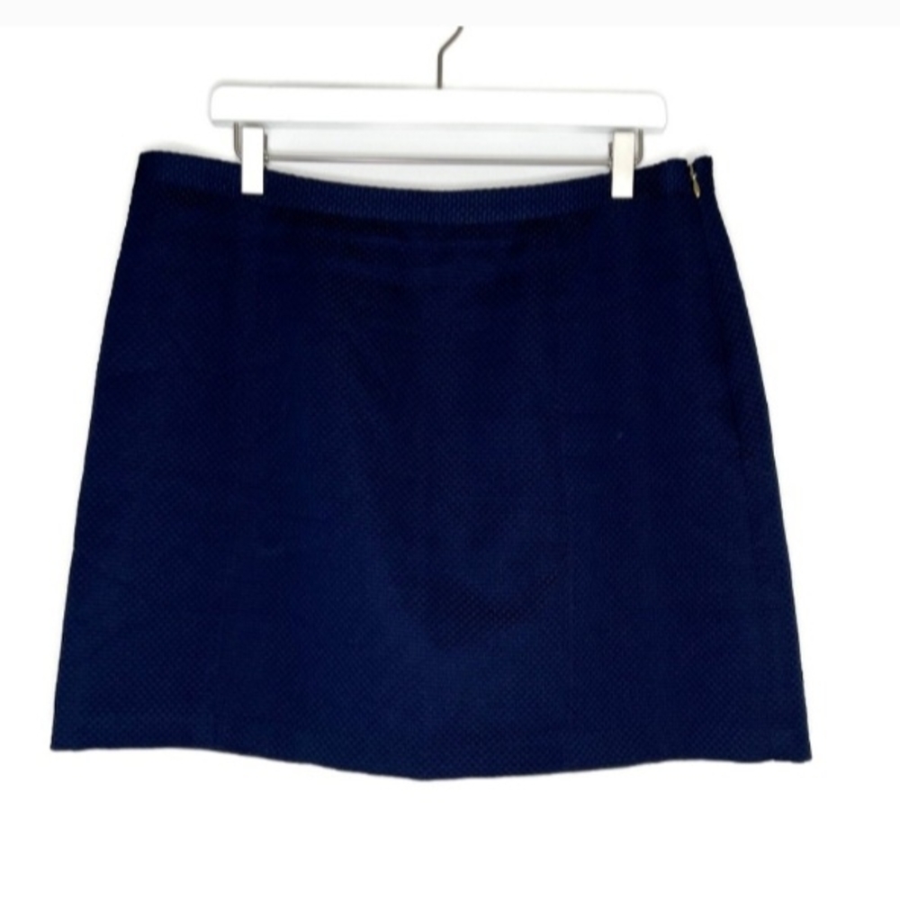 Draper James Classic Navy Mini Skirt (Size 14)